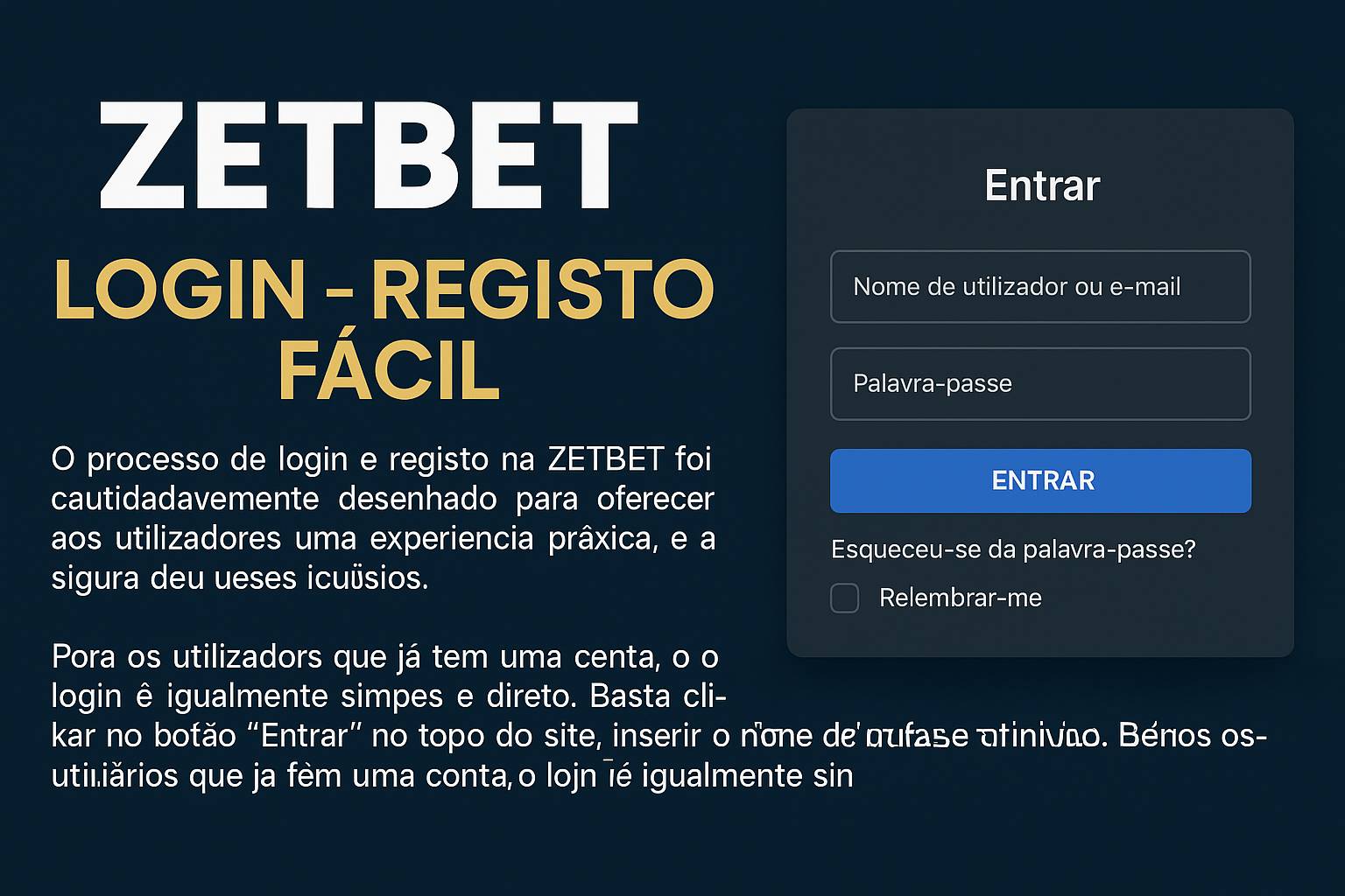 Não Perca tempo, o rRgistro na site ZETBET